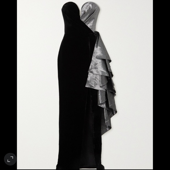 Rasario Dresses & Skirts - RASARIO Black strapless velvet gown size 42 (EU)